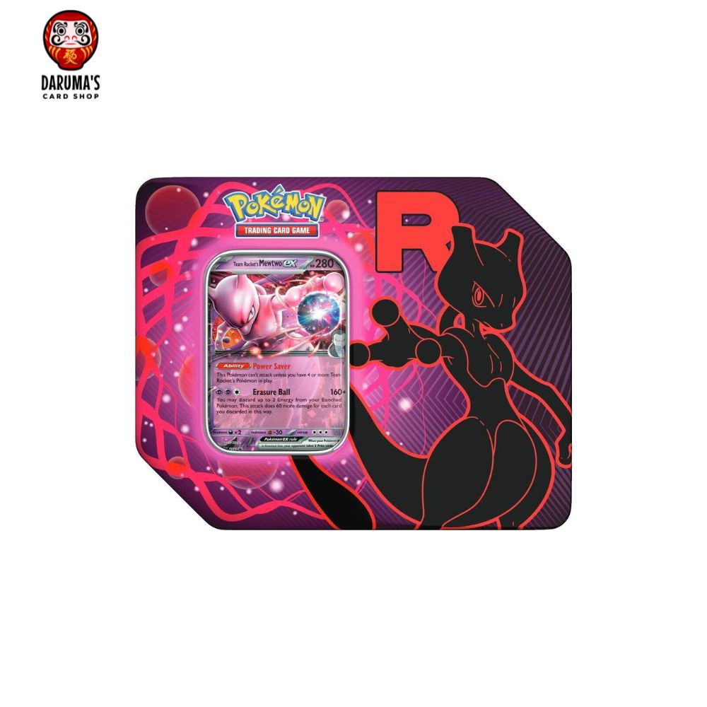 Team Rocket Tin Team Rocket's Mewtwo ex Factory Sealed Pokémon TCG