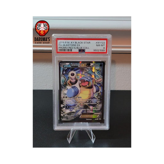 2016 Pokemon XY Black Star FA Blastoise EX Promo-Red & Blue Collection PSA 8