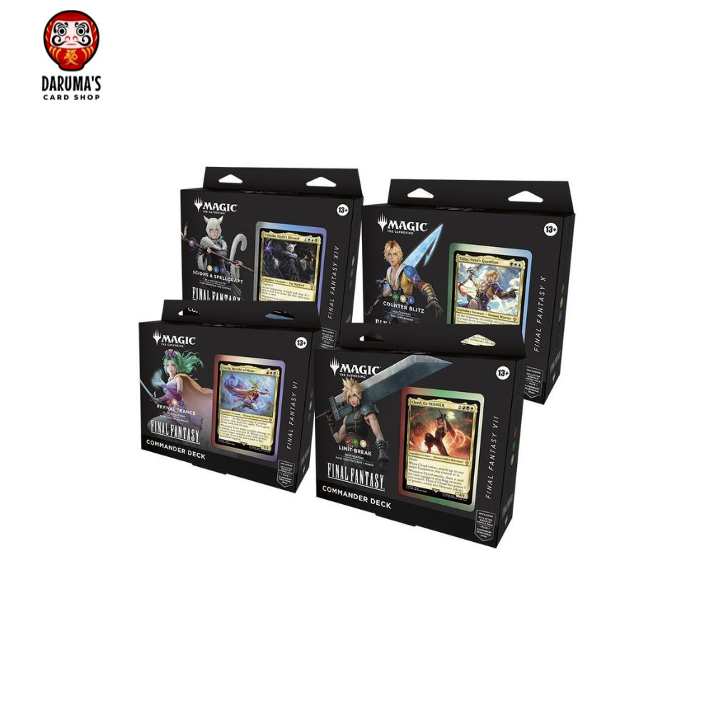 FINAL FANTASY Commander Deck Display Set of 4 Factory Sealed TCG