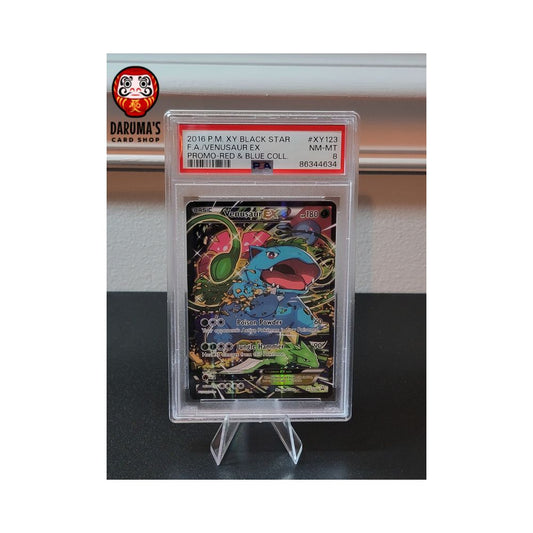 2016 Pokemon XY Black Star FA Venusaur EX Promo-Red & Blue Collection PSA 8